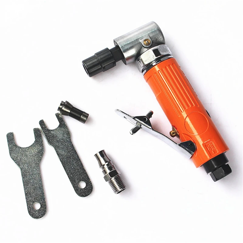 

Air Angle Die Grinder 1/4 inch 90 Degree Pneumatic Grinding Polisher Right Angle Mill Engraving Machine with 3mm/6mm Chuck