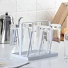 Cup Hanging Drying Shelf Upside Down Drainer Bottle Storage Rack Wine Glass Rack Kitchen Tabletop Drain Cup Holder Accessories 1