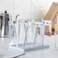 Cup Hanging Drying Shelf Upside Down Drainer Bottle Storage Rack Wine Glass Rack Kitchen Tabletop Drain Cup Holder Accessories 1