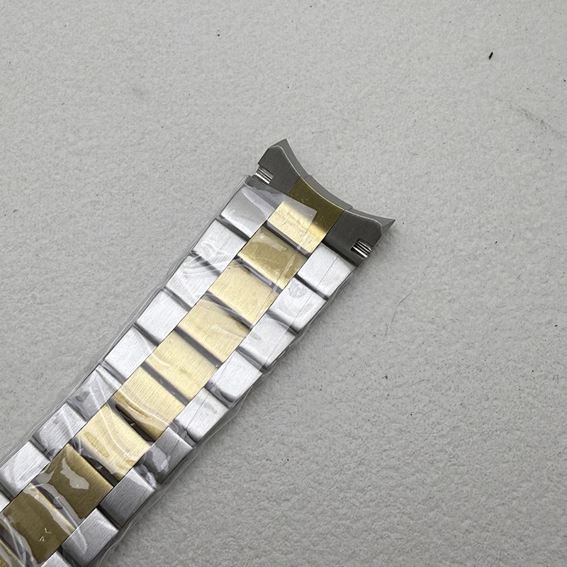 Oyster/Jubilee-Armband, Silber-Gold, massiver Stahl, 20 mm Breite, Ad-Jubilee-Schnalle, Armband für Datejust NH35-Uhrengehäuse, 36/40 mm – Detail 6