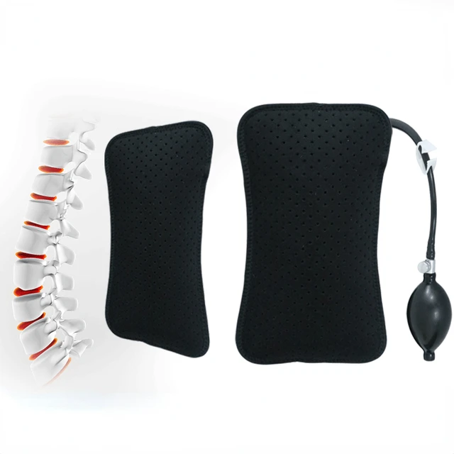 Inflatable Lumbar Support Massage Pillows - for Back Pain Relief