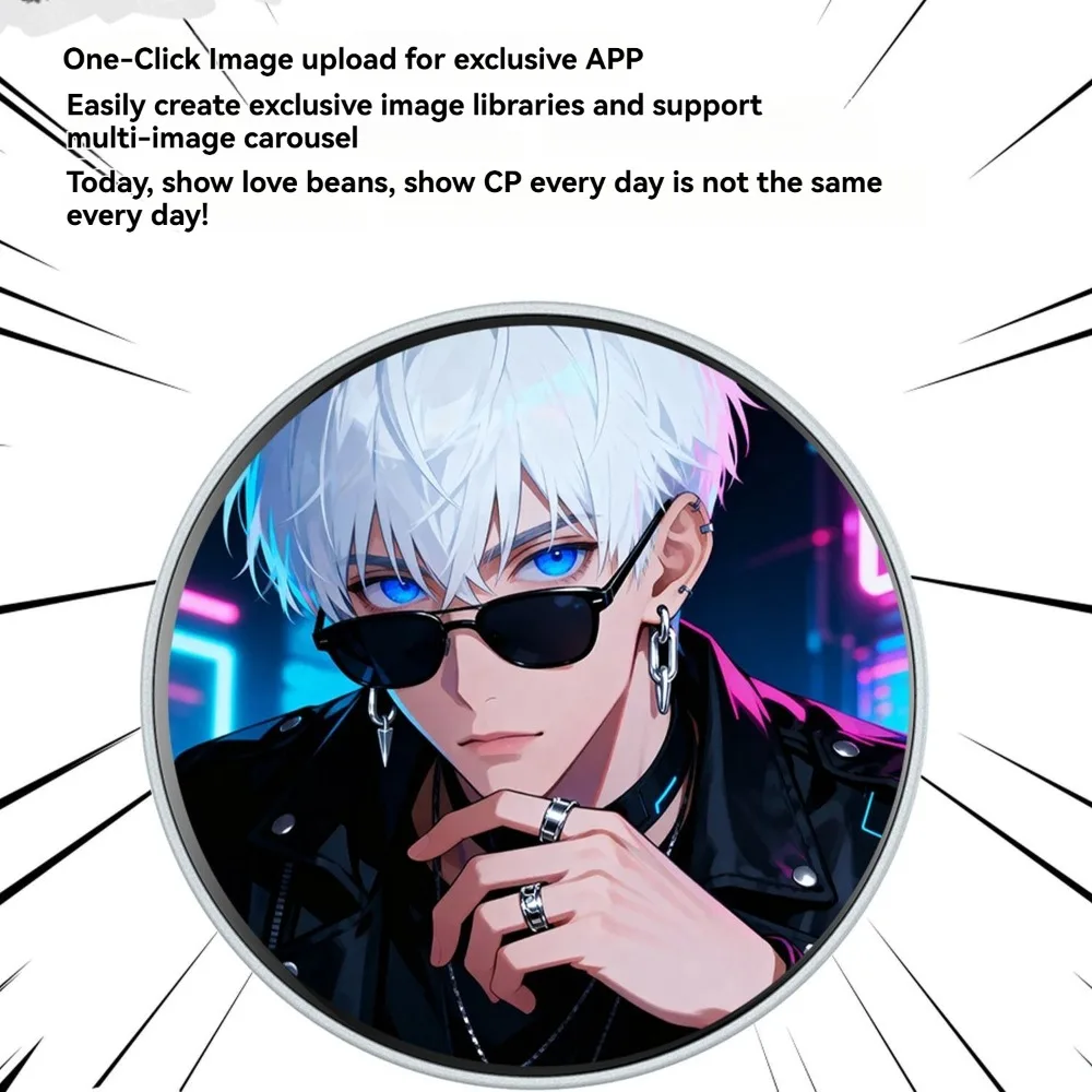 Smart Digital Badge with Dynamic Electronic Display, Fashionable Wearable Tech Pendant for Events & Home Decor - 2