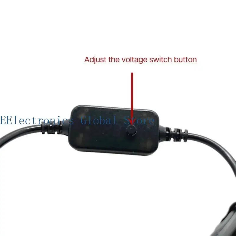 462B PD toDC 전원 어댑터 케이블 USB C 수-수 코드 5V, 9V, 12V, 15V, 20V 조정 가능한 출력 전압(10개 어댑터 포함)