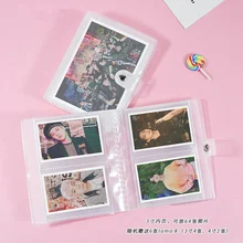 

KPOP Transparent Photo Album Interstitial Polaroid This Idol Small Card Storage Book 3 Inch Postcards Ins Gift Collection Card