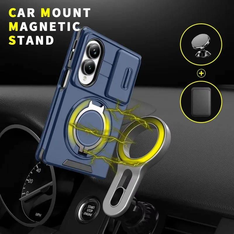 Luxurious Scratch-Resistant and Durable Armor Case with Sliding Camera Cover