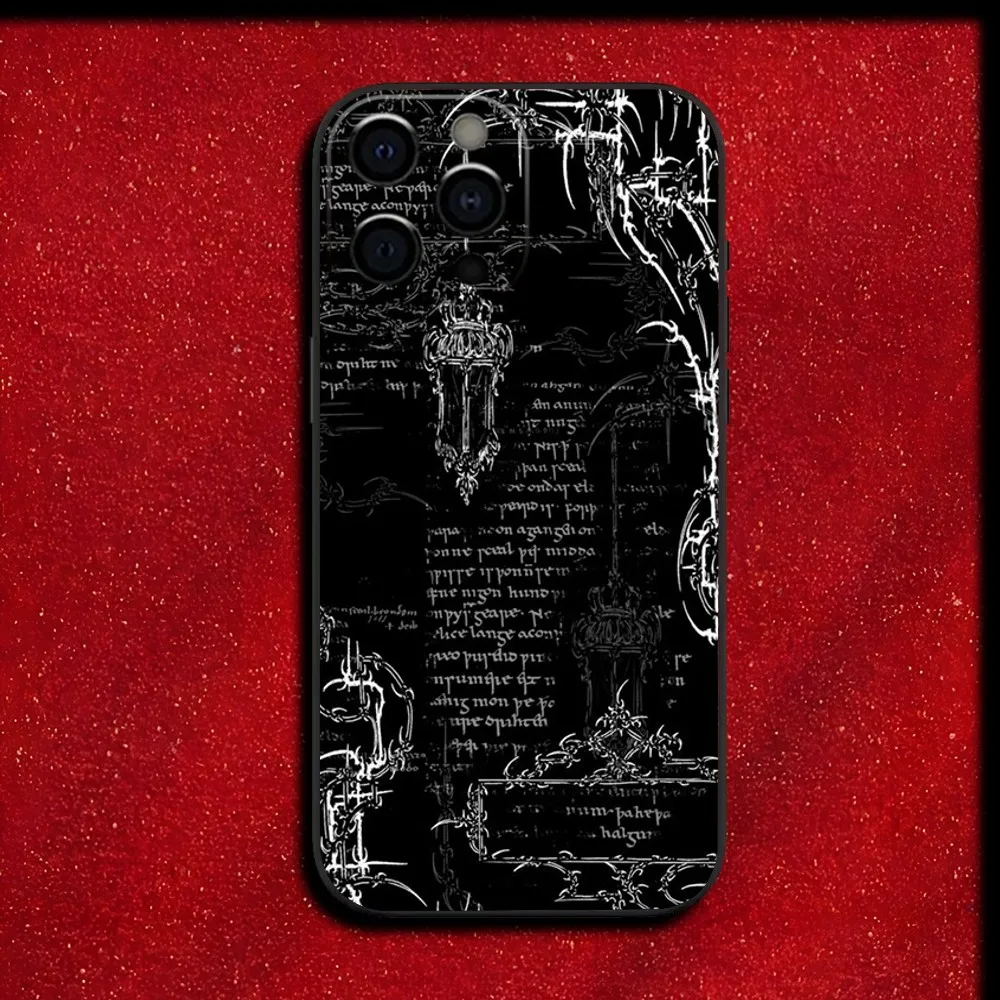 Gothic Cyber Sigil Cross Silicone Phone Case