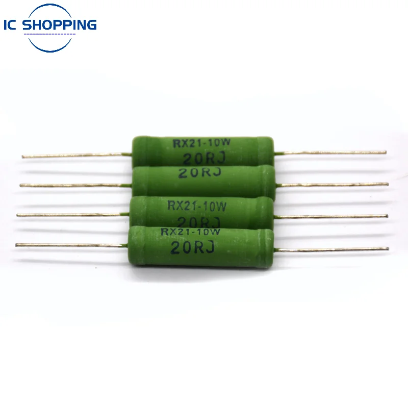 10PCS RX21 5W 6W 10W 권선 저항 5% 0.133K 3 4.7 10 22 27 47 100 120 180 200 220 270 330R 360 510 1K 10K 12K 15K 옴