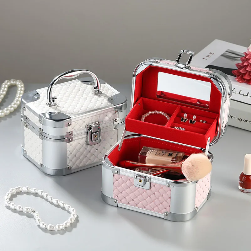 Aluminium make-up koffer met spiegel voor nagels_voghion.com