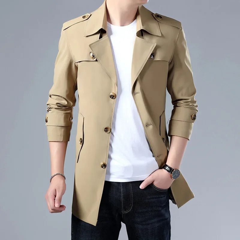 

Men's Jacket Male Casual Coat Autumn Spring Overcoat Windbreaker Outdoors Youth Windproof Hombre Coveral Plus Size Brand MOOWNUC