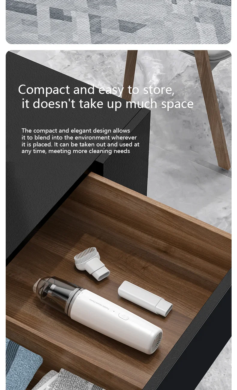 Handheld Car Vacuum - Powerful Suction Mini Cordless Portable Cleaner | Rechargeable Wet Dry