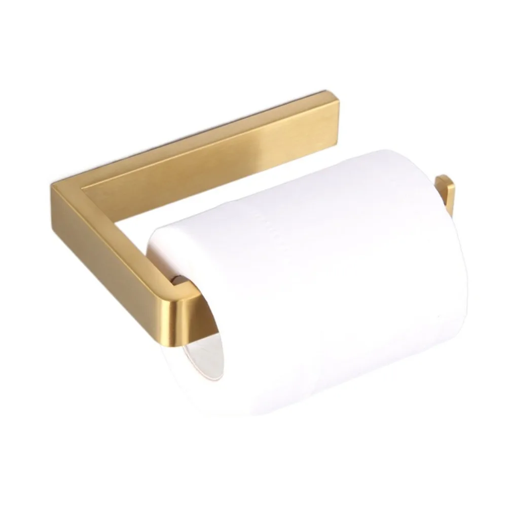 Portarrollos De Papel Higiénico De Madera - Sin Taladro (Incluye Adhesivos 3M Y Estante Para Objetos)