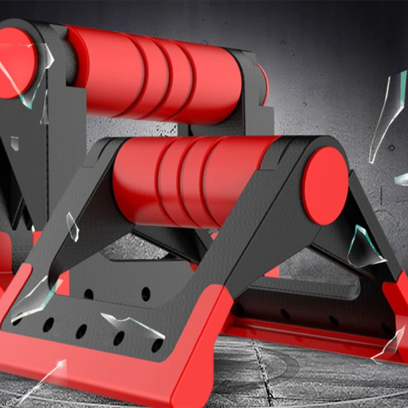 Description Picture 5 of itemFoldable Push-up Bracket Home Use Fitness Push-Ups Stand Rotating Push-up Rack Push Up Bar (Red)