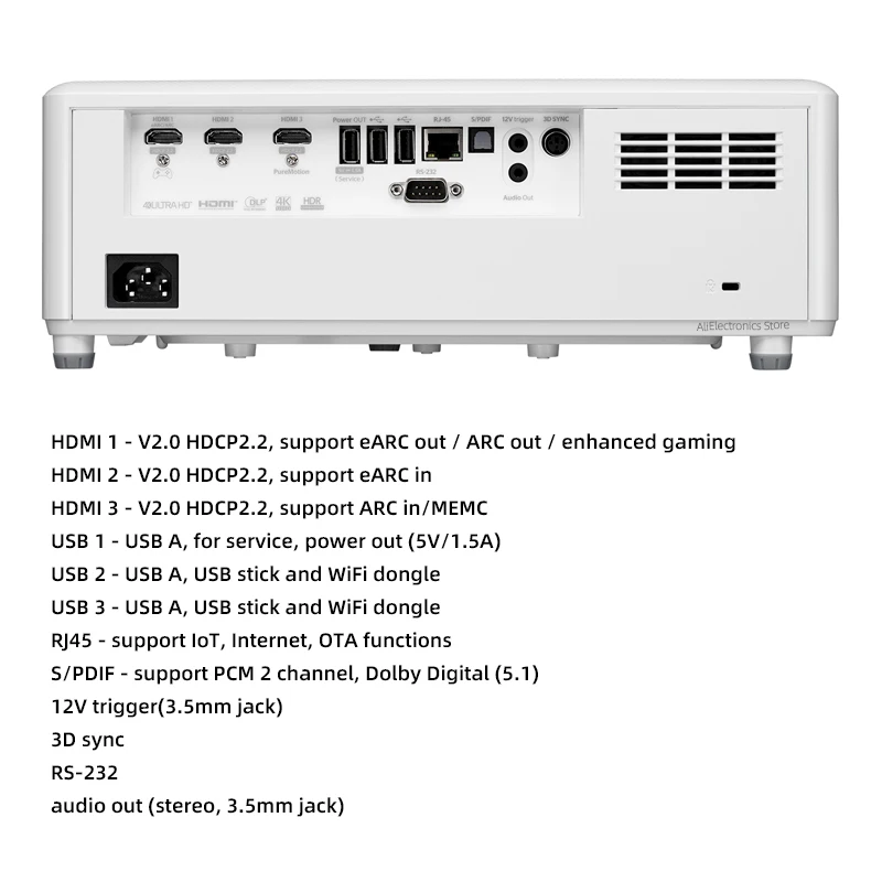 Optoma 4K Laser Projector 3840x2160 240Hz Android WiFi 3D HDR Video Beamer Cinema For Home Theater Gaming UHZ50 UHZ716