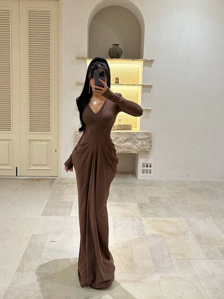 greek style long dress Greek Style Linen Blend Draped Braids Kimono Cover Up Slit Maxi Dress roschic