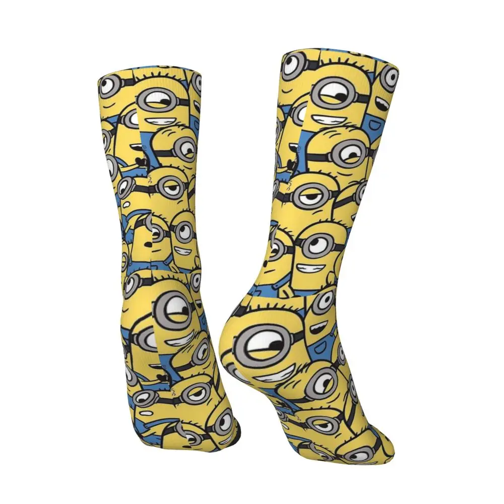 Custom Cool Print M- Minions Cartoon Socks for Women Men Stretchy Summer Autumn Winter M- Minions Bananas Crew Socks 144 S872010dcbdc641189f7fc075efd6d0088