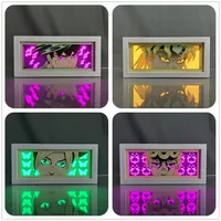 Anime Led Light Box Jojo Bizarre Adventure Rohan Paper Cut Shadow Box Jotaro For Room Deco Jolyne Jojo's Lightbox Dio Table Lamp 1