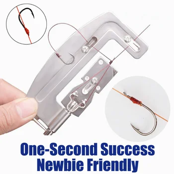 Semi Automatic Fishing Hooks Line Tier Machine Portable Stainless Steel Fish Hook Line Knotter Tying Bindin Fishing Accessories