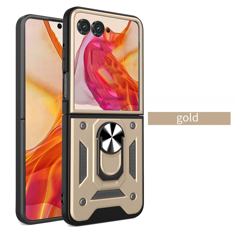 Shockproof Armor Case with Magnetic Ring Holder - Durable Back Cover