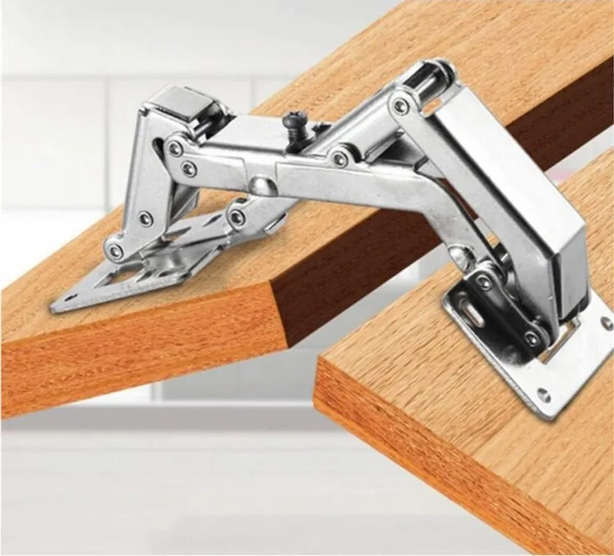 Pack Of 2 Screw-On Hinges, Foldable, Furniture Hinges, Suitable For Furniture, Wooden Doors, Kitchen Cabinet Doors, 170 Degree Hinge (with 16 Screws