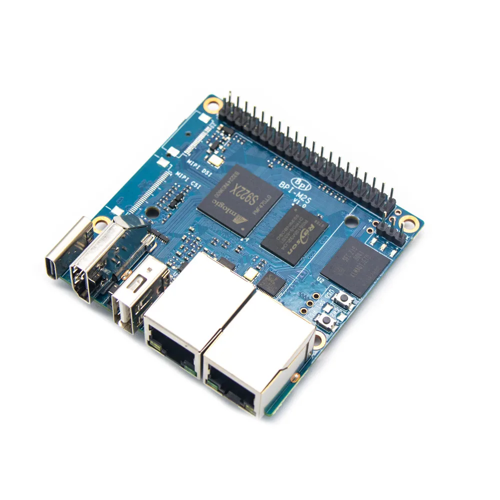 Banana Pi BPI-M2S SoC Amlogic S922X Hexa-core 4GB LPDDR4 RAM 16GB eMMC Video HDMI 2.1 4Kp60 5.0 TOPS OS Ubuntu Debian Android