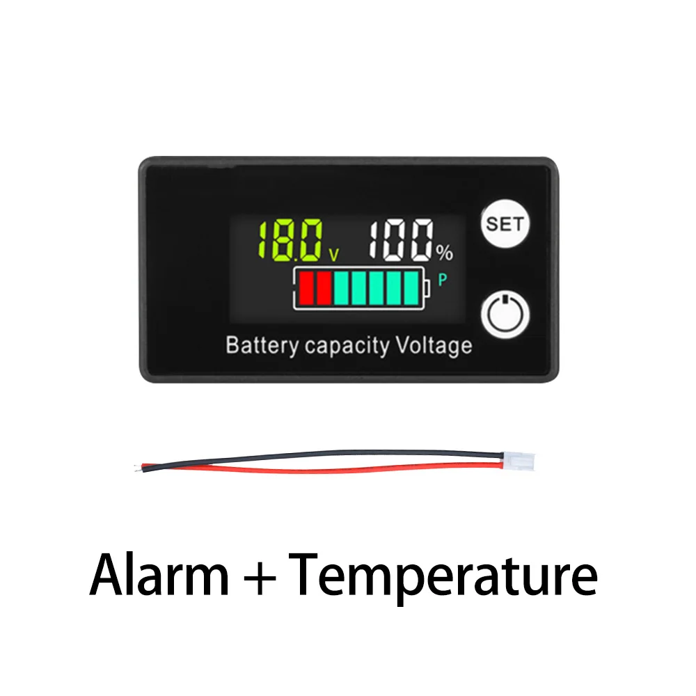 6133A LCD Battery Capacity Indicator Temperature Alarm DC 8V-100V Lead Acid Lithium LiFePO4 Voltmeter Voltage Gauge Lowe Version 5