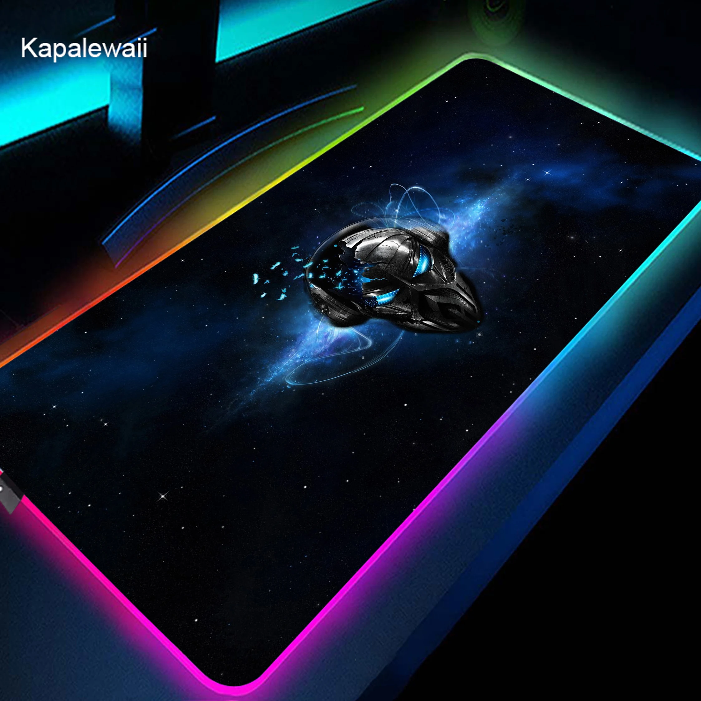 Grande Rgb Alienware Gaming Mouse Pad pc Gamer Desk Mat Teclado Acessórios de Computador Led Xxl 900x400 mm - Imagem 3