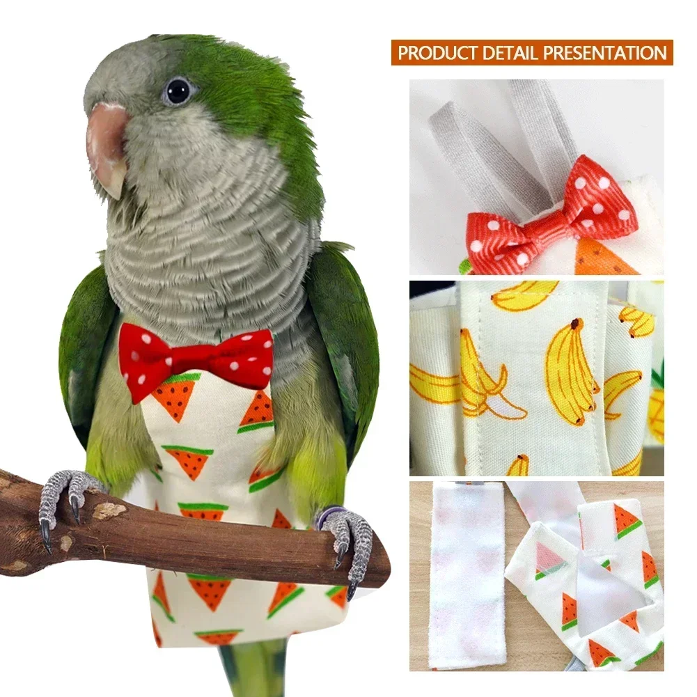 Pet Bird Diaper Parrot Pigeon Diaper Flight Suit Bird Nappy Parrot Clothes for Small Medium Birds
