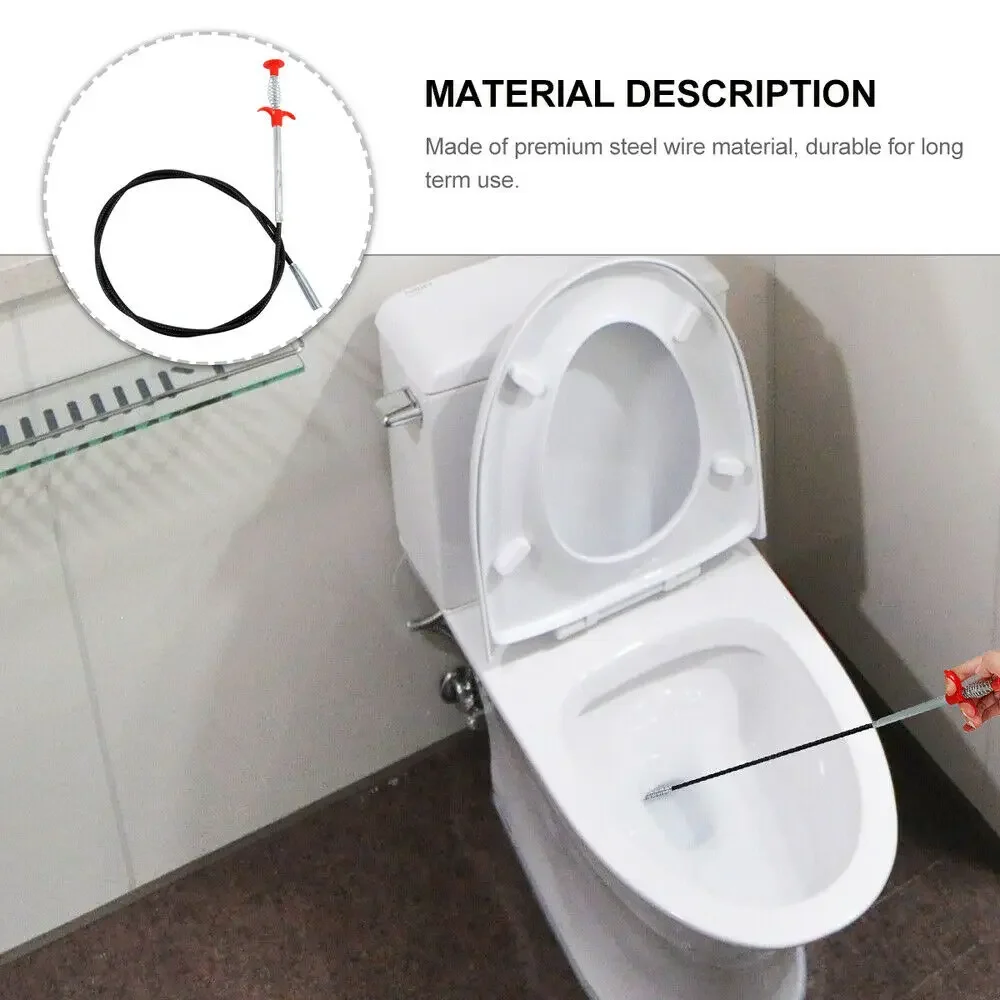 60/90cm Hair Drain Clog Remover Tool Bendable Hose Grabber Claw PickUp Reacher Flexible Cleaner for Sink Tube Toilet 5
