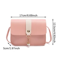 Sac à bandoulière contrasté pour femmes, pendentif en perles simples, sac à main de luxe de styliste, petit sac à bandoulière carré pour téléphone portable 6