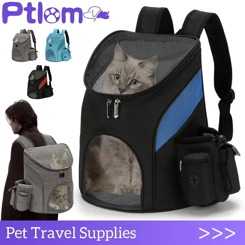 

With Small Backpack, Travel, Outdoor Side Carrying Pet Breathable Bag, Zipper, Backpack cat Puppy for Safety Carr Items, Storage