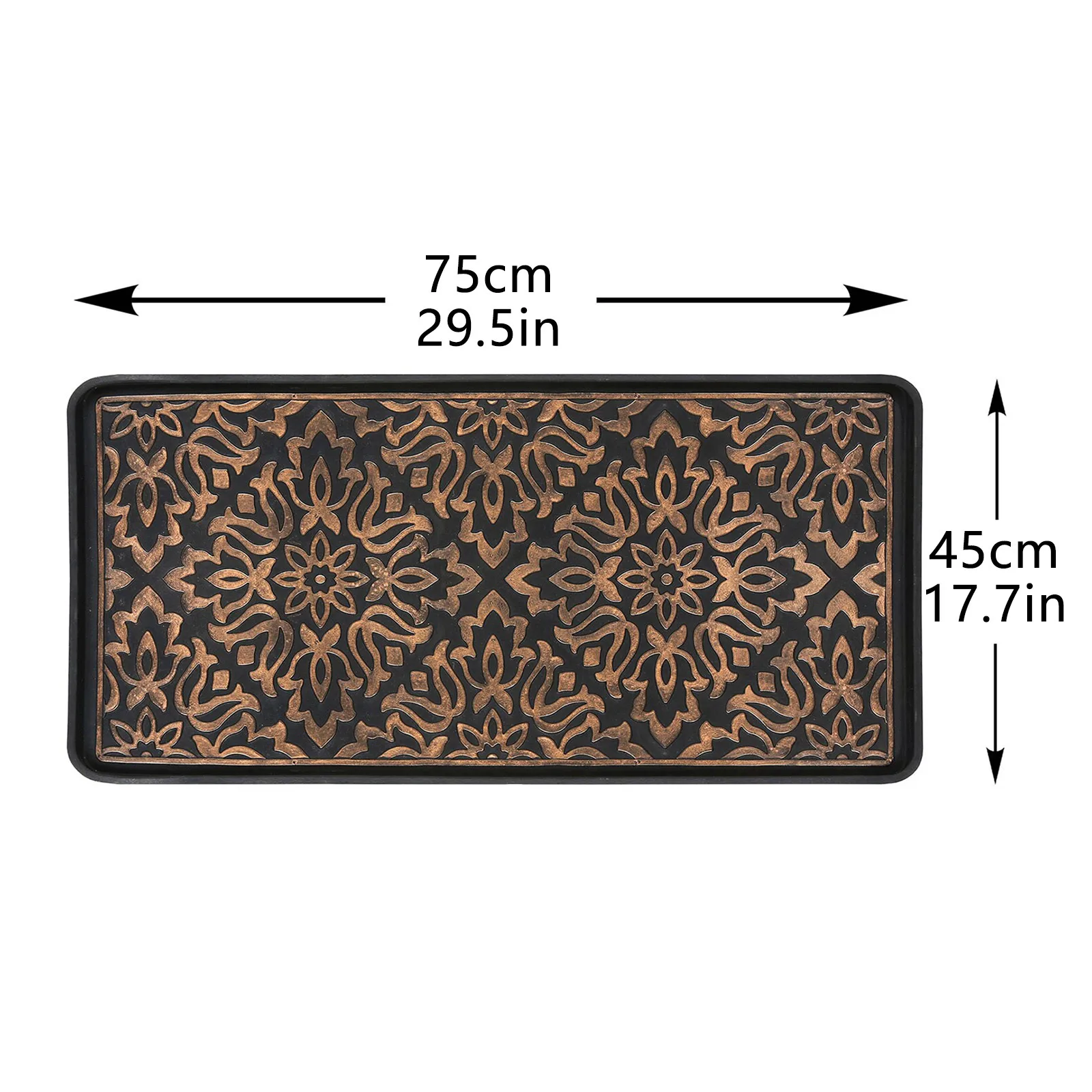 New Shoe Tray Dog Tray Kitchen Tray Applicable To The Entrance Indoor And Outdoor Snow Boot Pad Super Large Shoe Tray Black 6