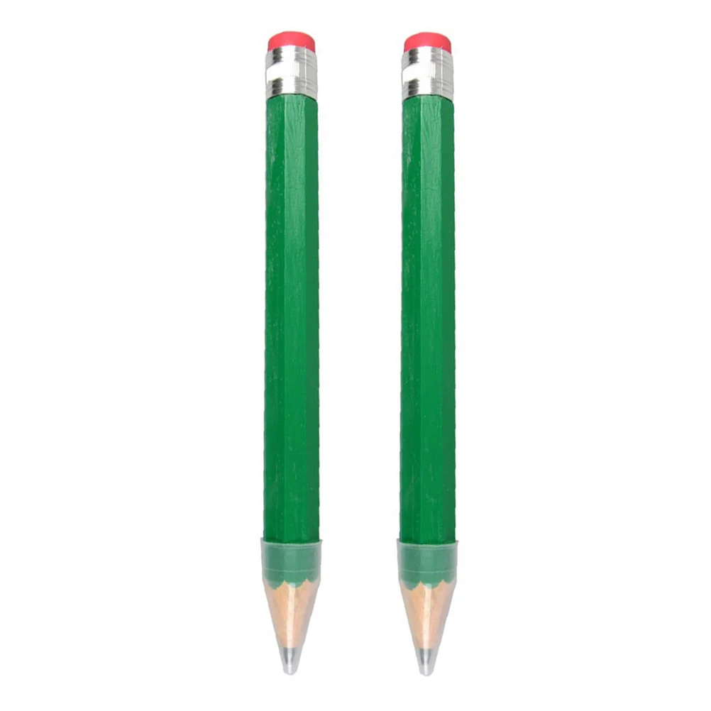 

2pcs 35cm Wooden Huge Writing Pencil Large Drawing Writing Painting Mark Huge Writing Pencil Stationery Props (Green)