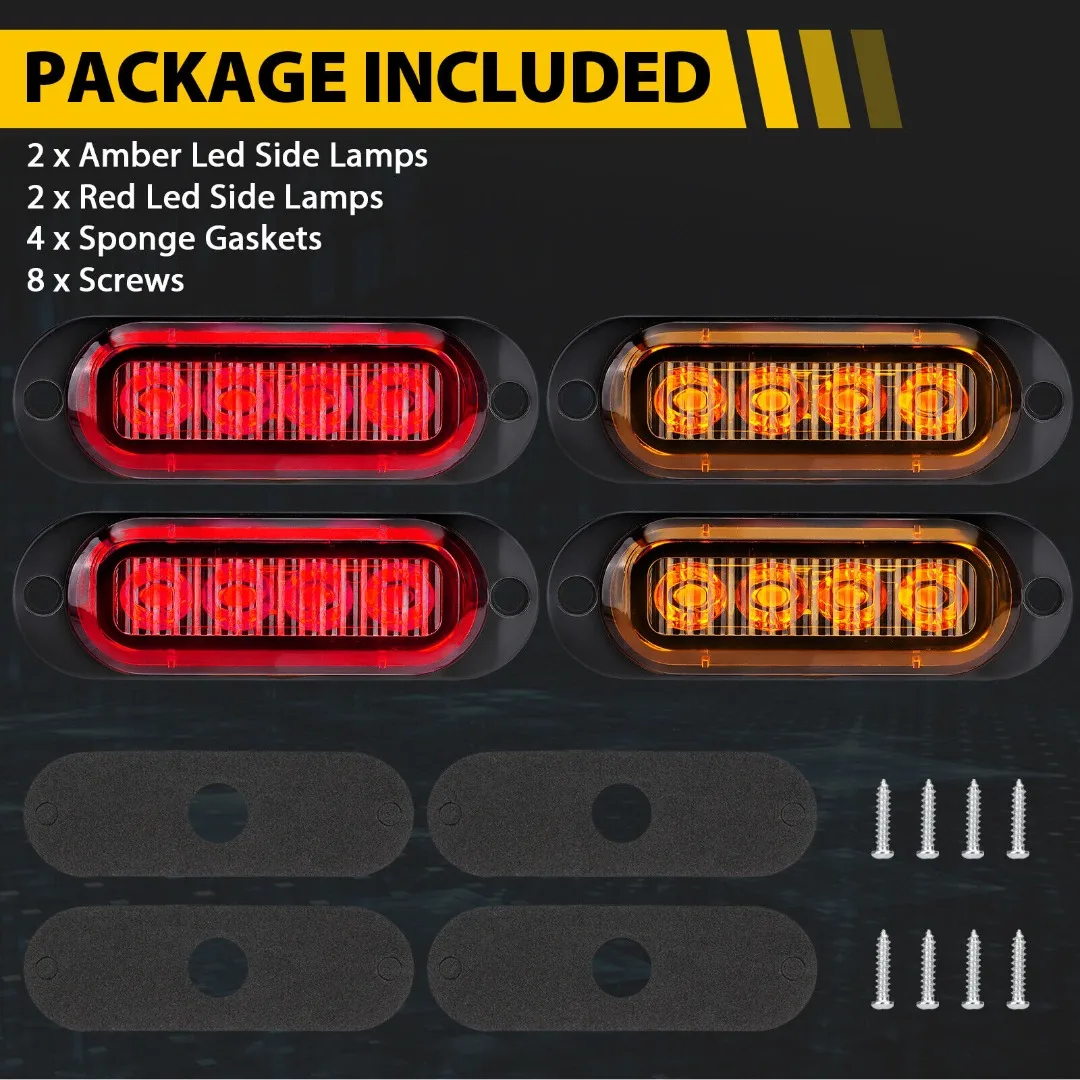 Mayitr ���̵� ��Ŀ Ŭ����� ����, ��κ��� 12V Ʈ���Ϸ��� ��ȣ ����, SMD2835 �ڹ�, ���� 4 LED, IP65, 12-24V, 5W, 4 ��