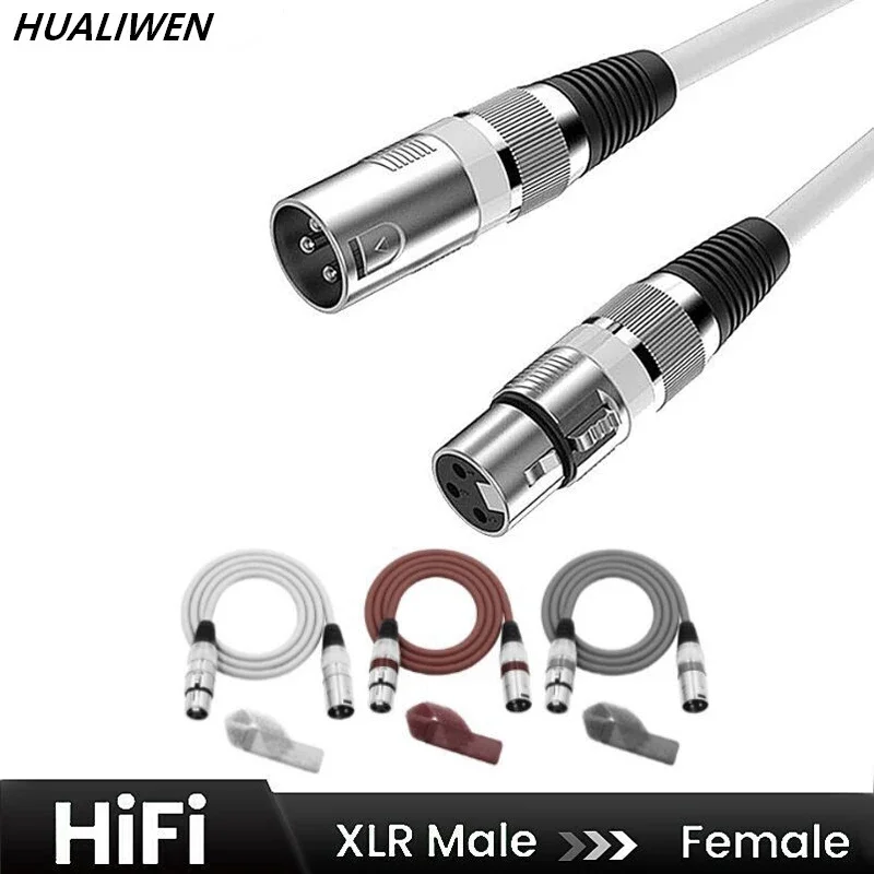 Premium XLR Male to Female 3-Pin Audio Cable with OFC and Dual Shielding - Various Lengths