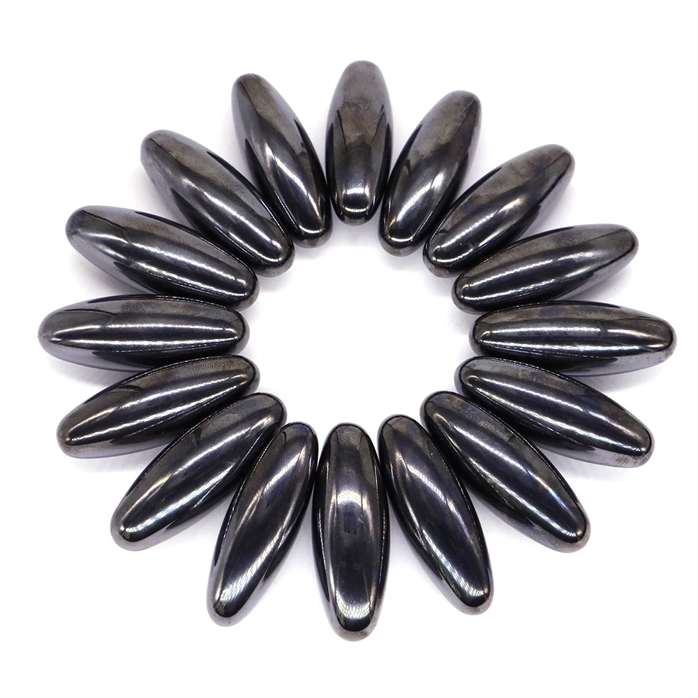 Pulsera magnética de ferrita para alivio del estrés, brazalete con forma ovalada, ideal para terapia energética de hematita, Rugby, pérdida de peso