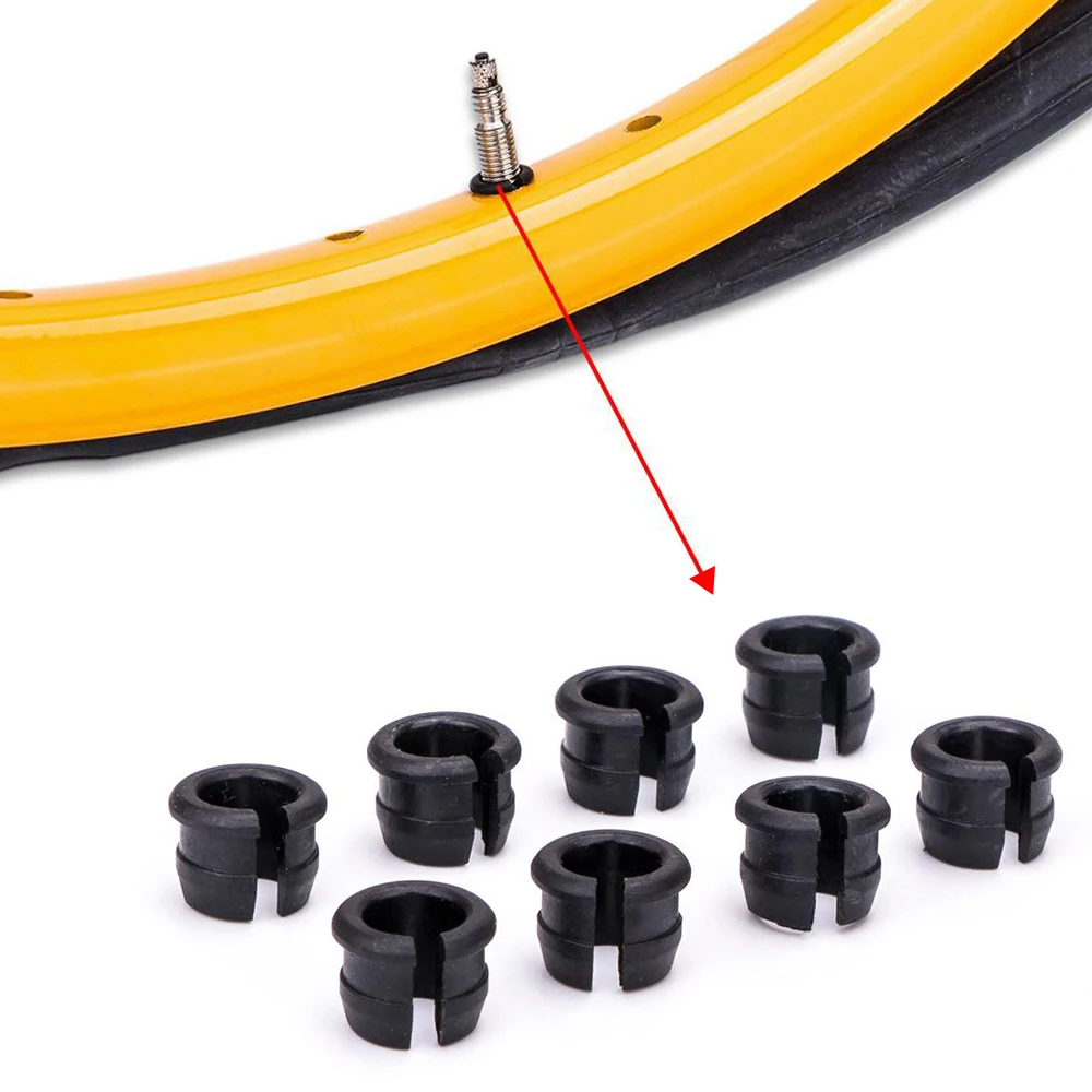 8pcs/lot MTB Road Bike Schrader Valve Rim Convert To Presta Valve Inner Tube Adapter Rubber Plug