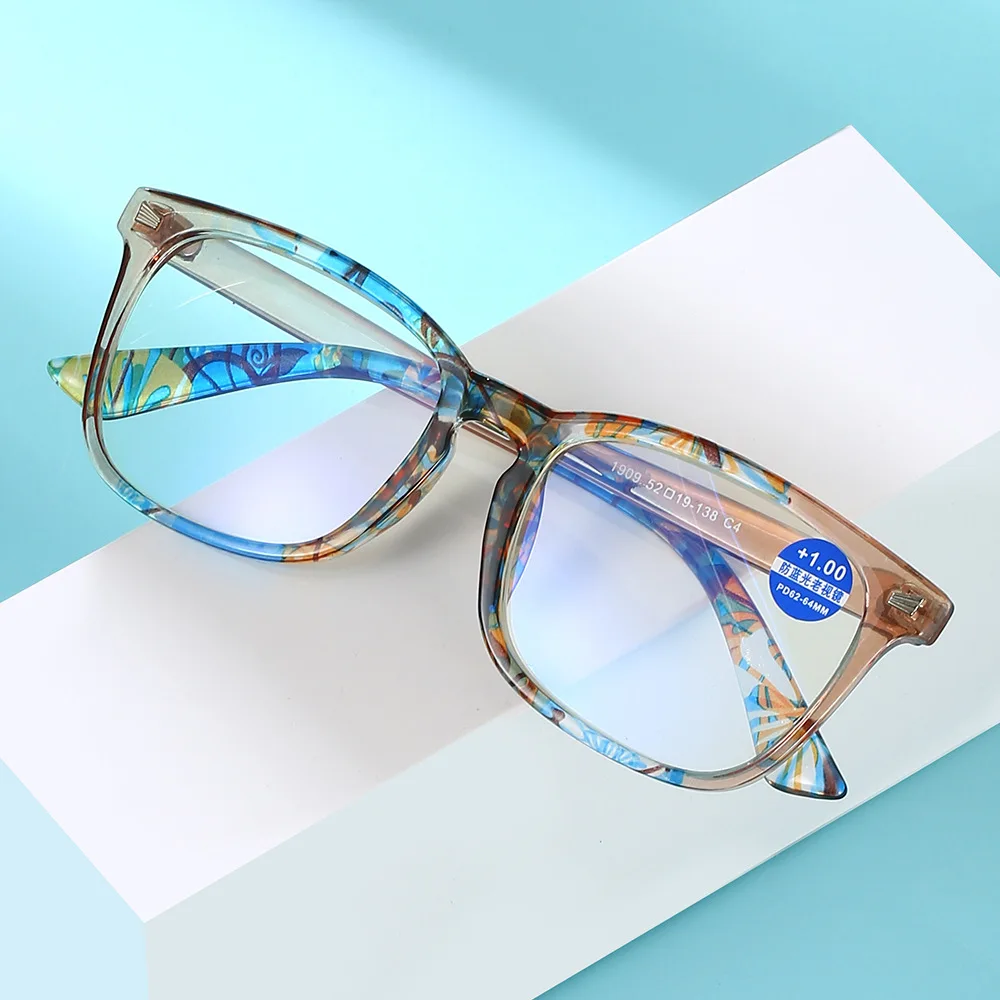 Occhiali da lettura viola con montatura grande Occhiali da