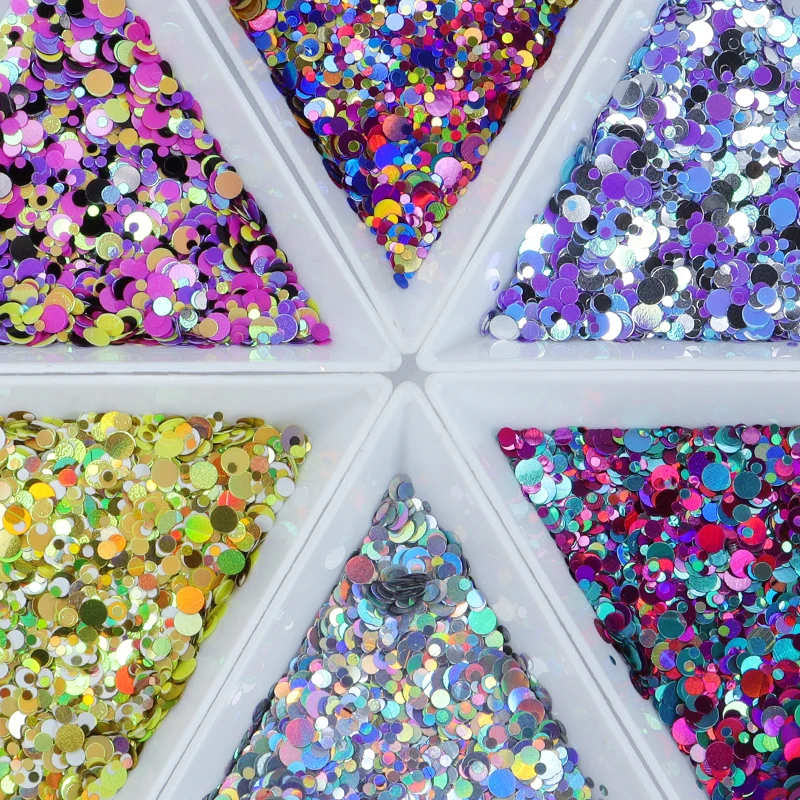 10g Resin Sequins Holographic Round Glitter Epoxy Resin Filling