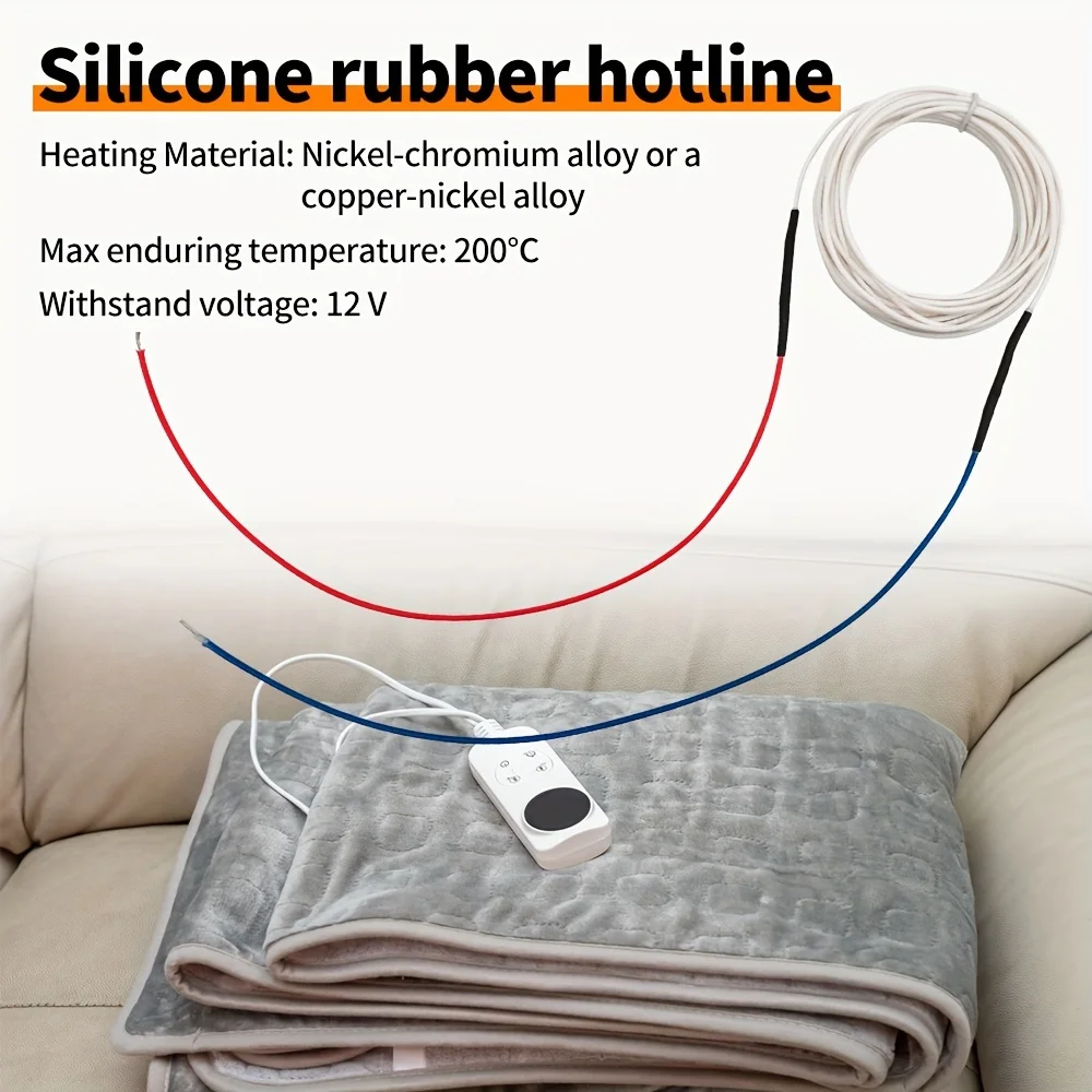 Enhanced 12V Silicone Rubber Low-Voltage Heating Wire with Cold-Joint Technology