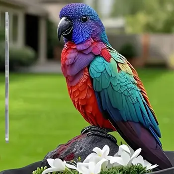 Colorful Parrot Garden Stake 1