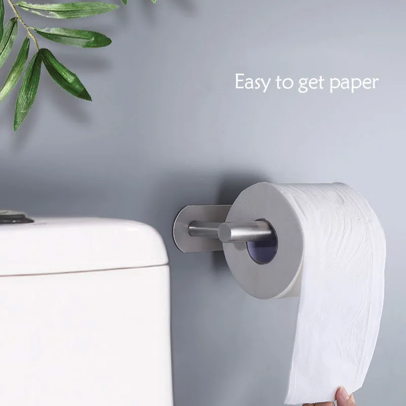 No Punching Wall Mounted Toilet Paper Holder Rustproof Anticorrosion Stainless Steel Bathroom Kitchen Toilet Paper Roll Holder toilet paper holder