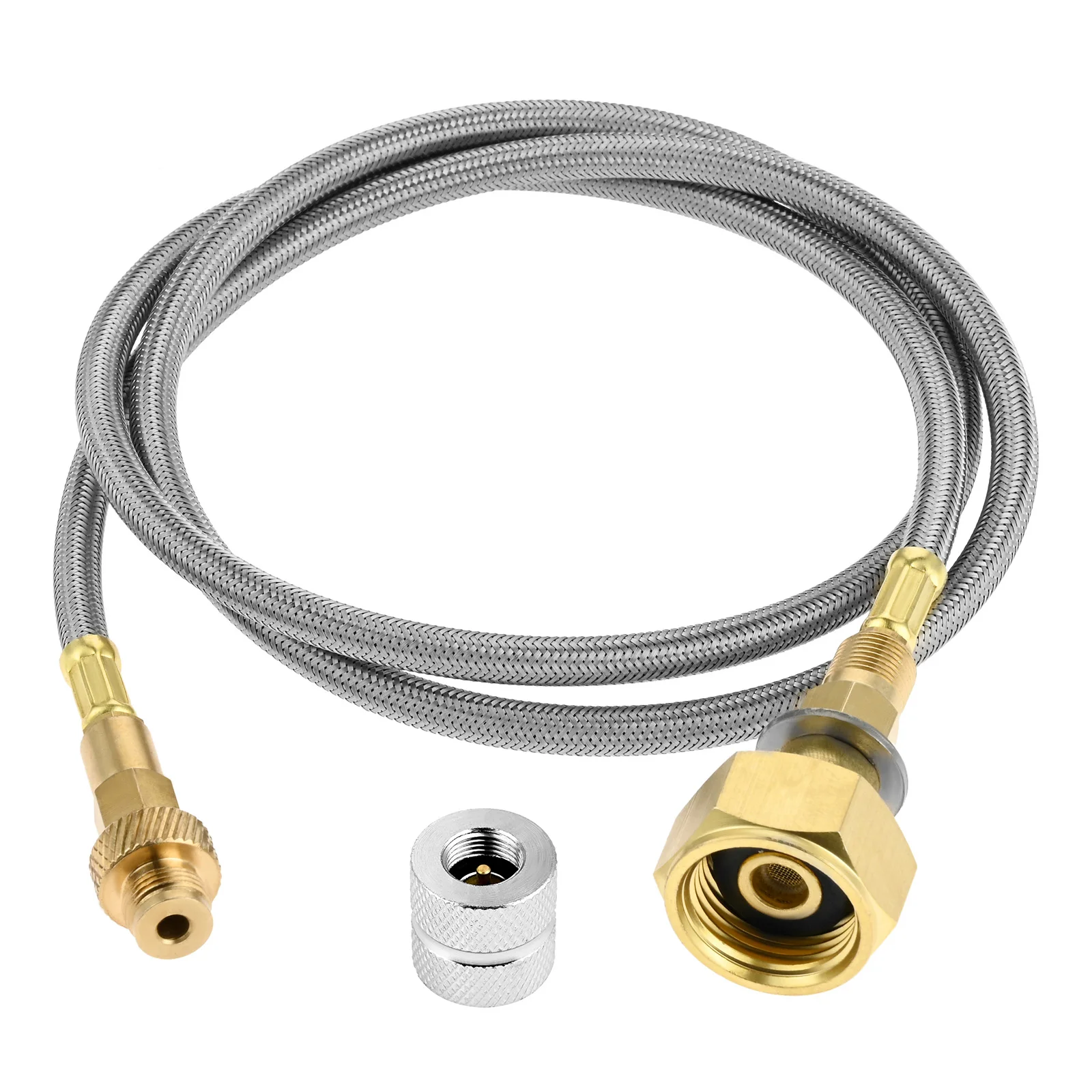 Outdoor Gas Stove Air Hose 1M Flat Air Connector to connect Gas Tank to Inflate OD can European Bottle Camping Cooking Kit