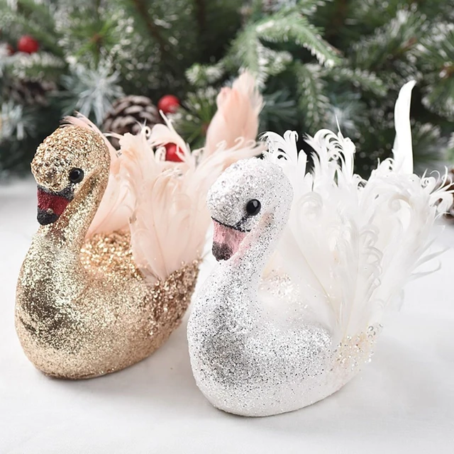 Christmas Decorations For Home White Foam Feathers Christmas Tree Hanging  Pendants Party Wedding Decorations Feather Ornaments - AliExpress