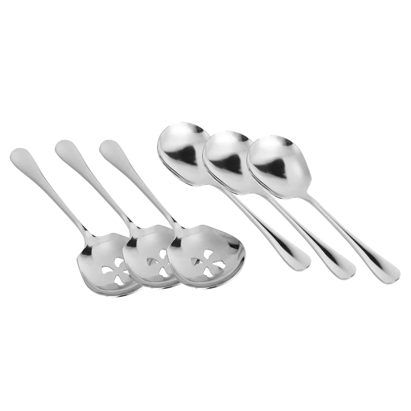 

Dinner Spoon Set, Stainless Steel Buffet Banquet Spoon, Catering, Restaurant Service Tableware,6 Pieces