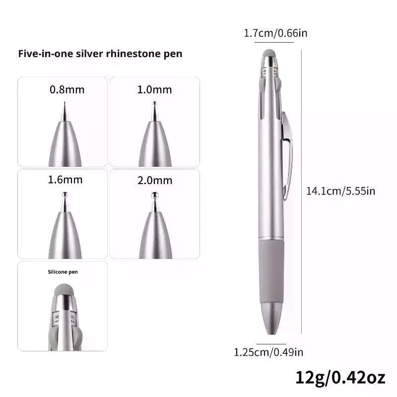 4in1 Nail Dotting Pen Set - Ballpoint Design Dot Paint Tools, Multifunctional Manicure Tip Dotting Kit for DIY Salon Nail Art