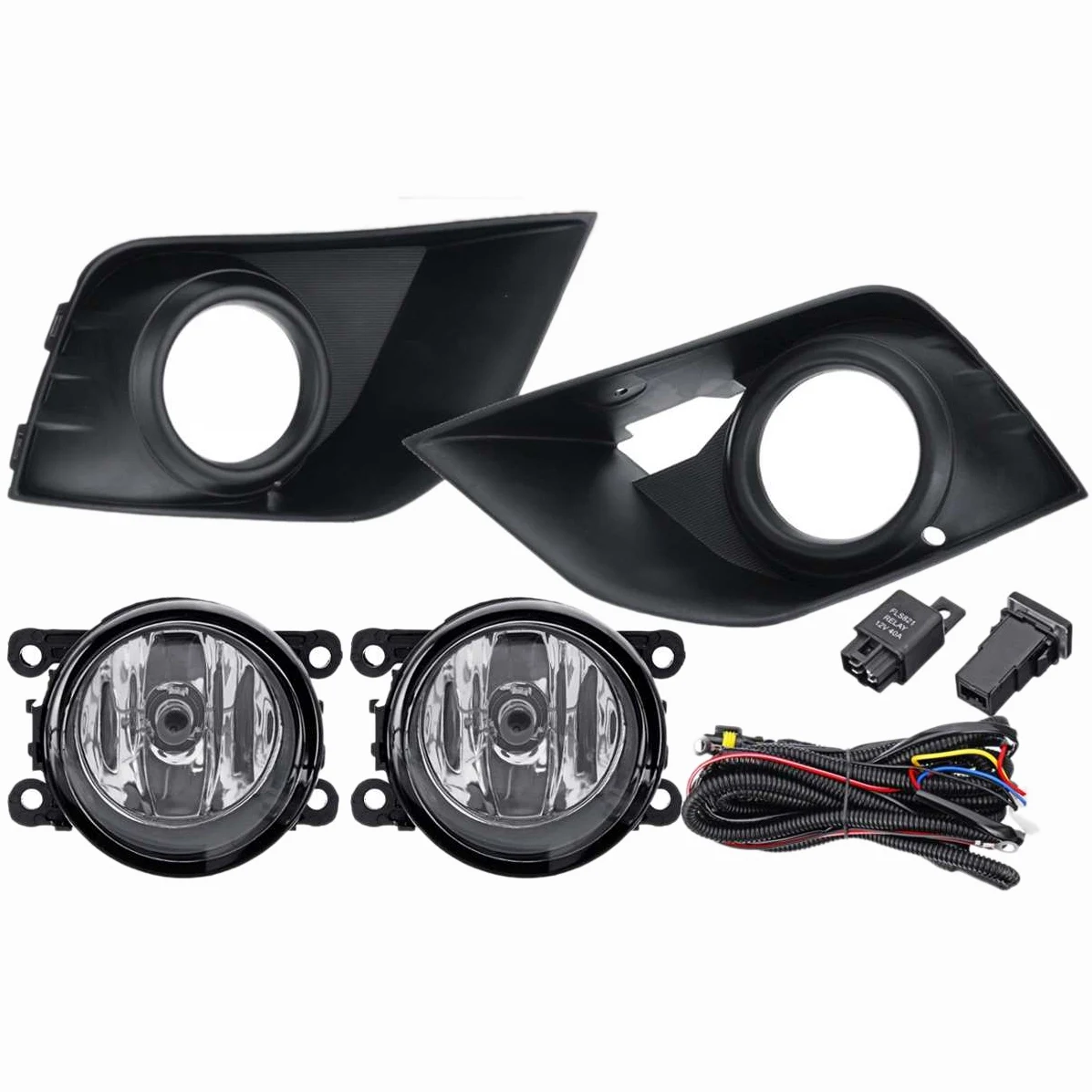 

1 Pair LED Car Bumper Fog Light Lamp for Mitsubishi Outlander Sport ASX RVR 2016 2017 2018 with Cover Frame Grill