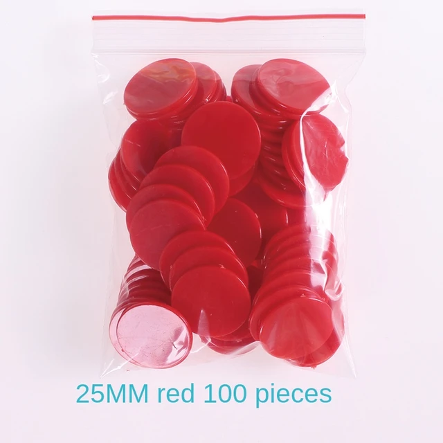 50pcs 25mm 30mm Chips Plastik marker Süßigkeiten Farbe Münzen