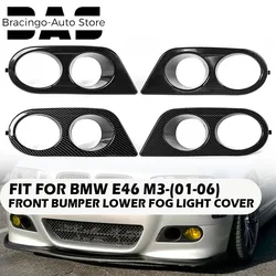 Bracingo Fog Light Cover Frame Hoods Grill Carbon Fiber/Matte/Glossy Black Car 2PCS For BMW E46 M3 2001-2006 Accessories