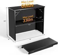 45" Commercial Grade Portable Bar Table for Events, Mobile Bartending Station, Outdoor Indoor Pop Up Bar Table with Skirt PP 3