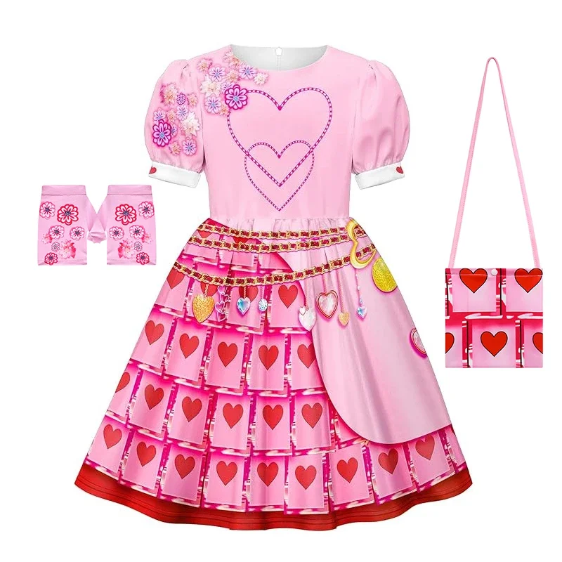 Disfraz de cosplay rojo de Descendants 4, mono para niños, película The Rise of Red, vestido de princesa Chloe, vestido de fiesta de cumpleaños de Halloween para niñas